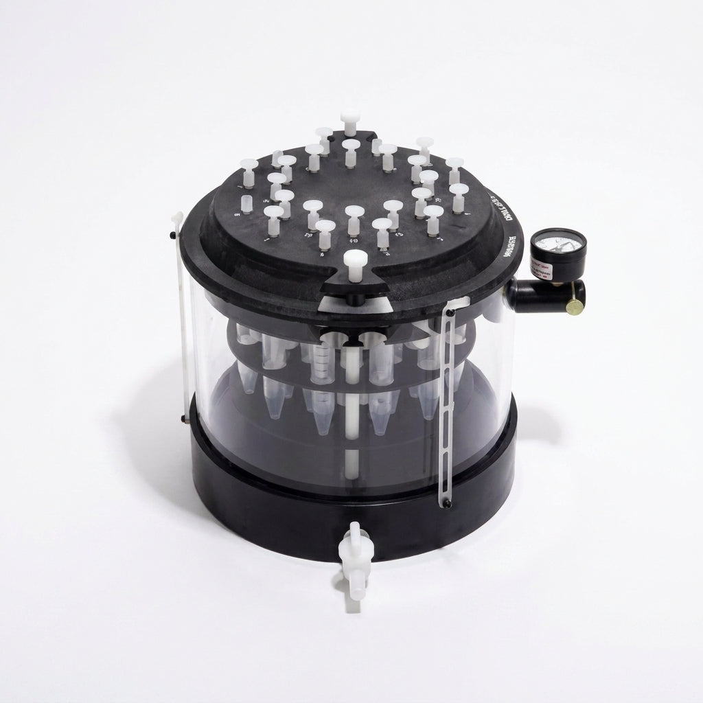 Coletor Vac Elut SPS 24 Manifold com Suporte para Tubos de Ensaio 13 x 100 mm